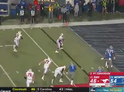 SMU Had One Of The Most Unnecessary 2-Point Conversions Ever....Unless You Had Them +6.5