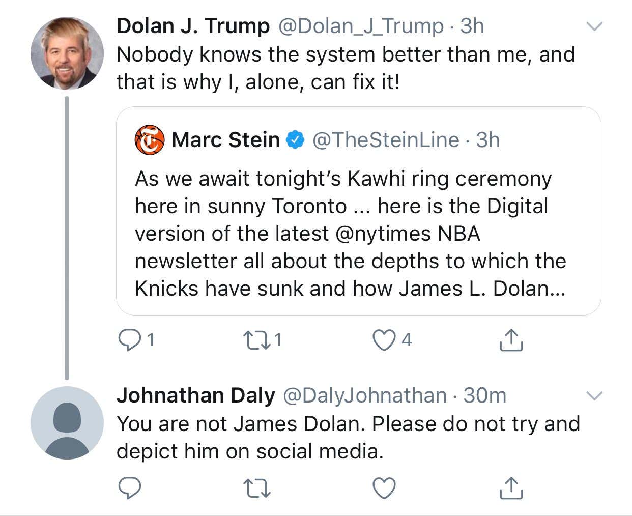 Was James Dolan's Burner Twitter Account Discovered? An Investigation