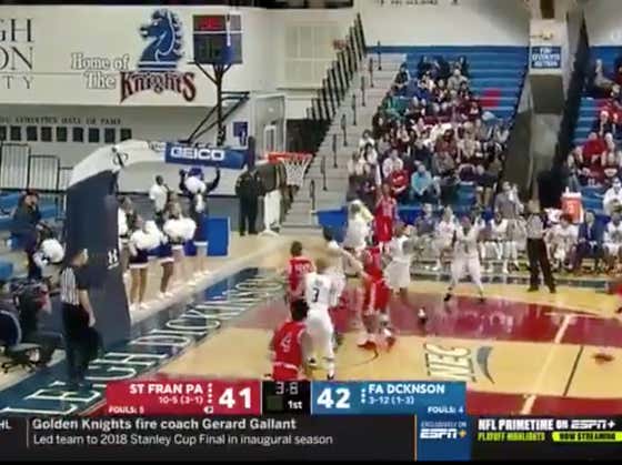 St. Francis hits a three right before the buzzer to push the 1H spread of -2