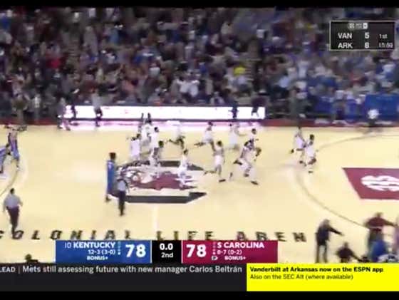 South Carolina (+220) hits the game winner to upset #10 Kentucky 81-78