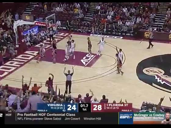 FSU hits a three before the buzzer to put the score over the 52.5 1H total