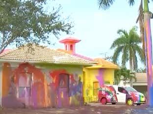 Father-Son Dispute Leaves Florida House Drenched In Rainbow Paint
