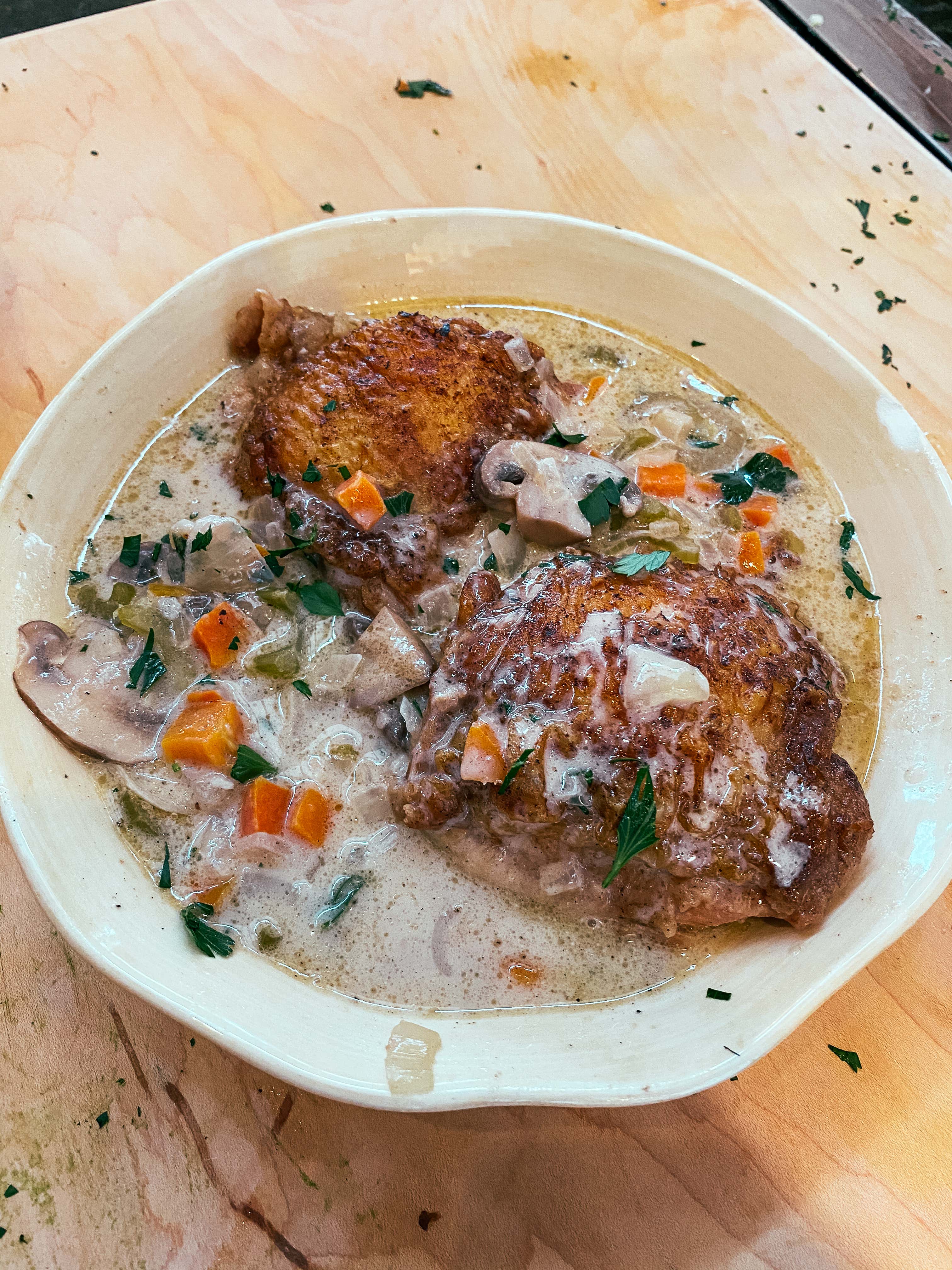 The Quarantine Cook: Chicken Fricassée