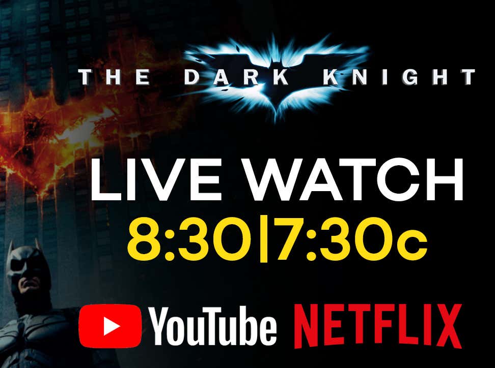 Movie Night Watch 'The Dark Knight' LIVE With Marty Mush, Kayce Smith