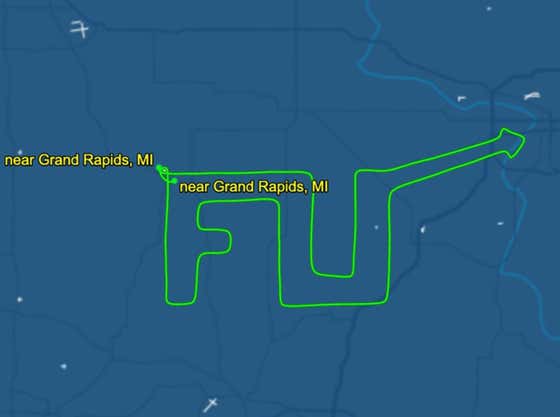 A Pilot In Michigan Wrote "F U" With His Flight Path In Response To The Governor Over Coronavirus Lockdowns