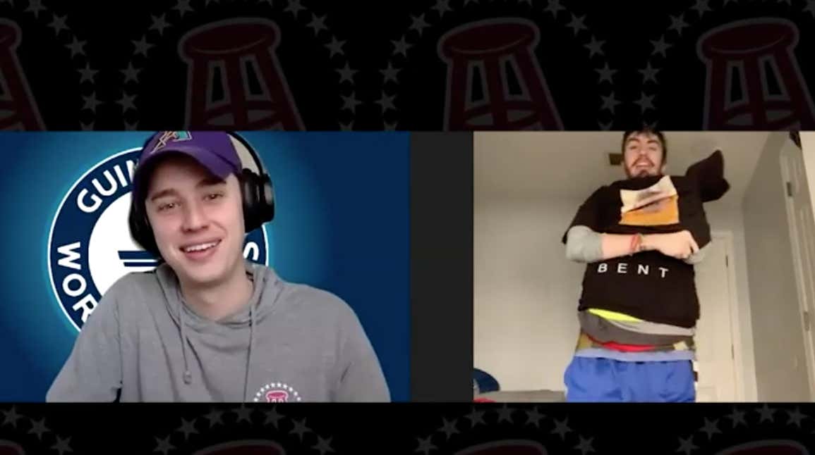 Barstool Takes Their Tops Off After Putting A Ton of Them On To