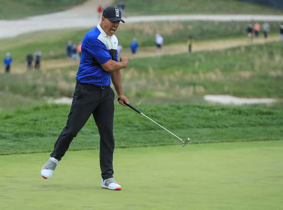 One year ago today, Brooks Koepka leads wire to wire and wins his second straight PGA Championship at Bethpage Black at 10-1 odds