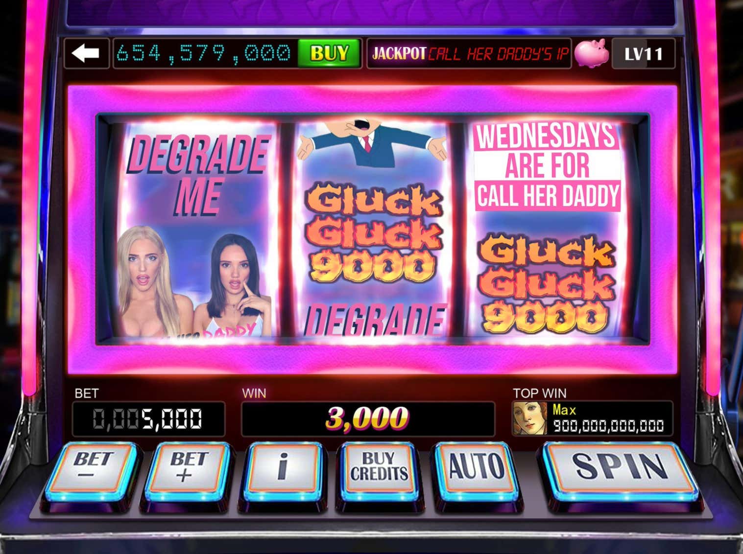 Barstool Casinos Presents The Call Her Daddy Slot Machine (Canceled