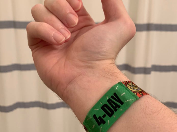 After 300 Days Of Wearing My Lollapalooza Band, The Time Has Come To Cut It Off