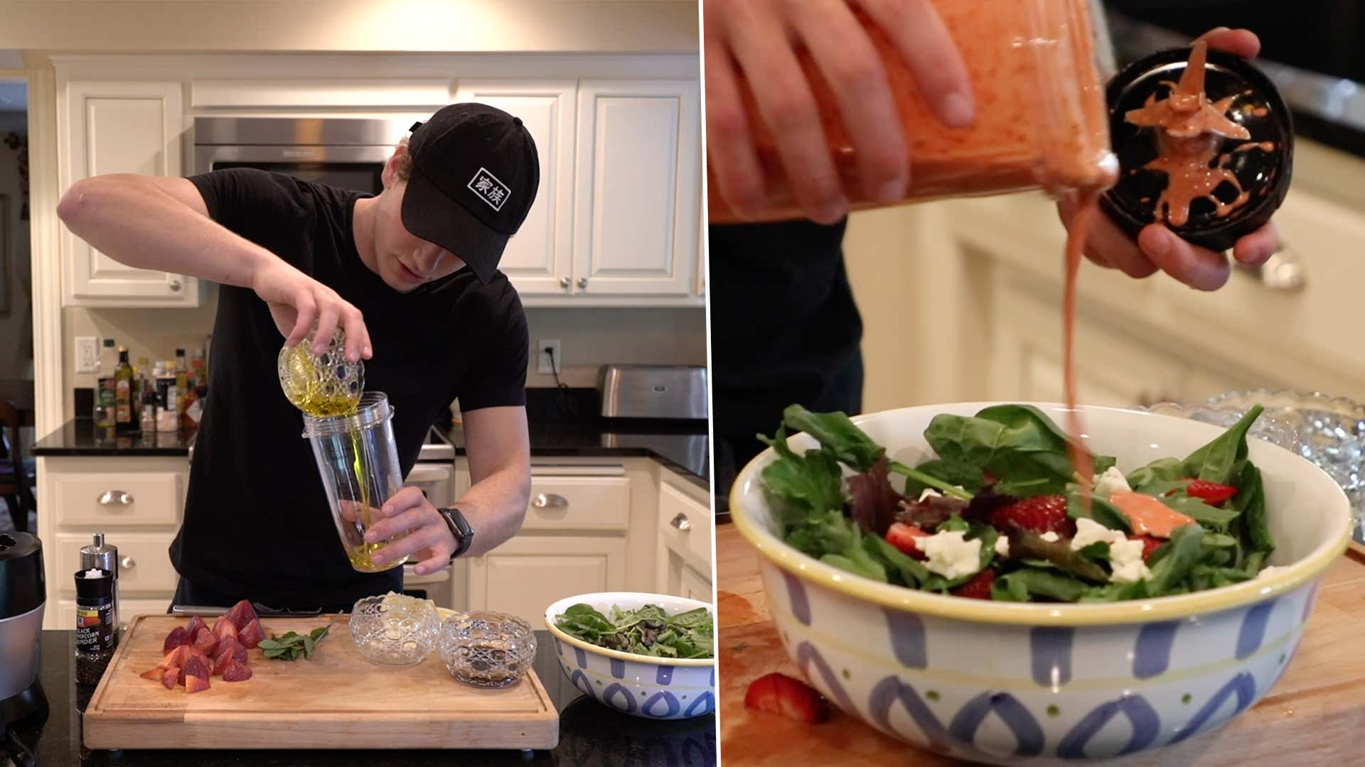 Summer Salad w/ Strawberry Vinaigrette | The Quarantine Cook