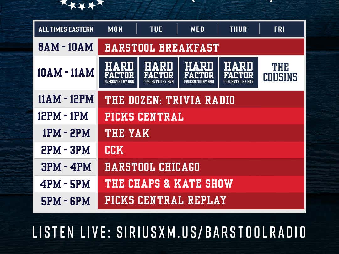 Picks Central Returns to SiriusXM August 3 Barstool Sports