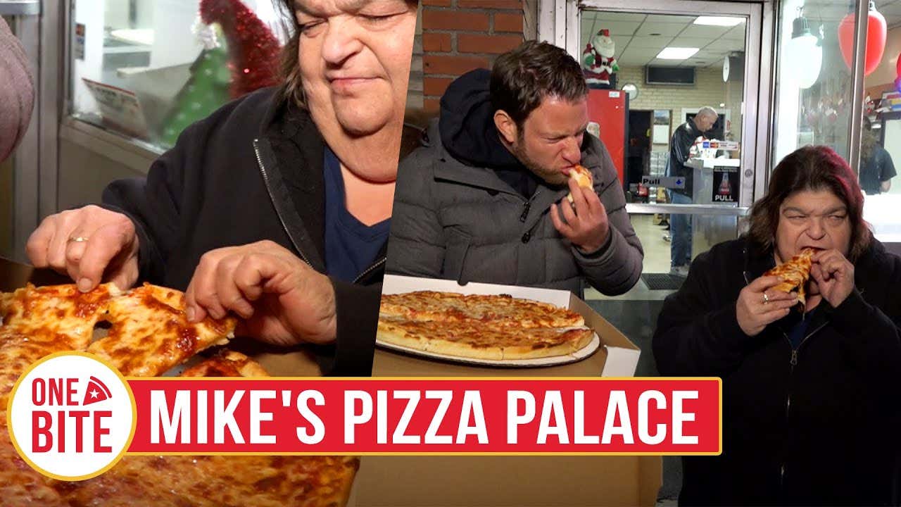 Barstool Pizza Review - Mike's Pizza Palace (Naugatuck,CT) With Special Guest Uber Driver Debbie
