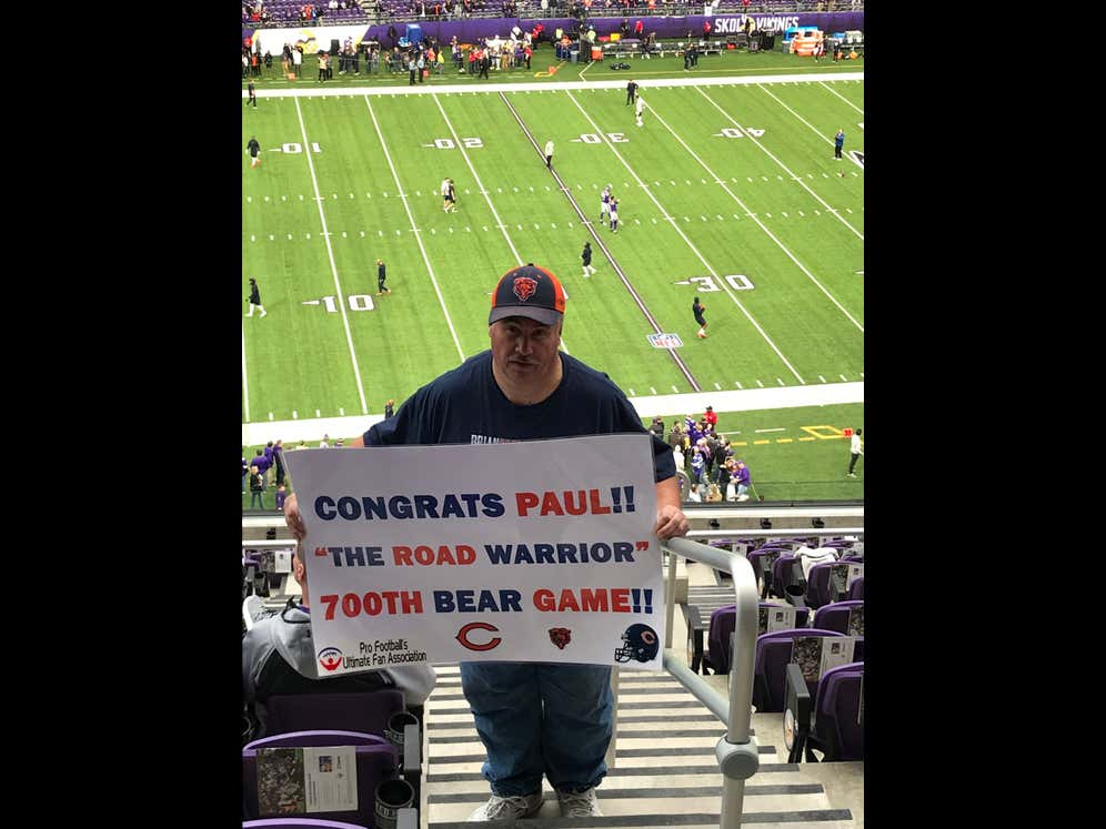 Everybody Pour A Little Out Today For Bears Superfan Paul Zywicki, Whose Consecutive Game Attendance Record Ends Today At 395 Straight