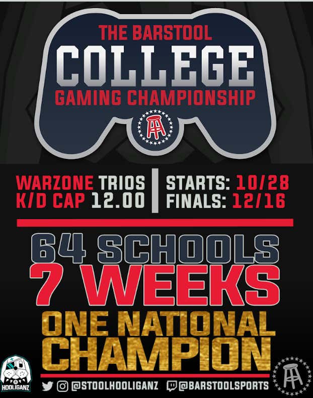 The First Ever Barstool College Warzone Tournament Is Coming SIGN UP