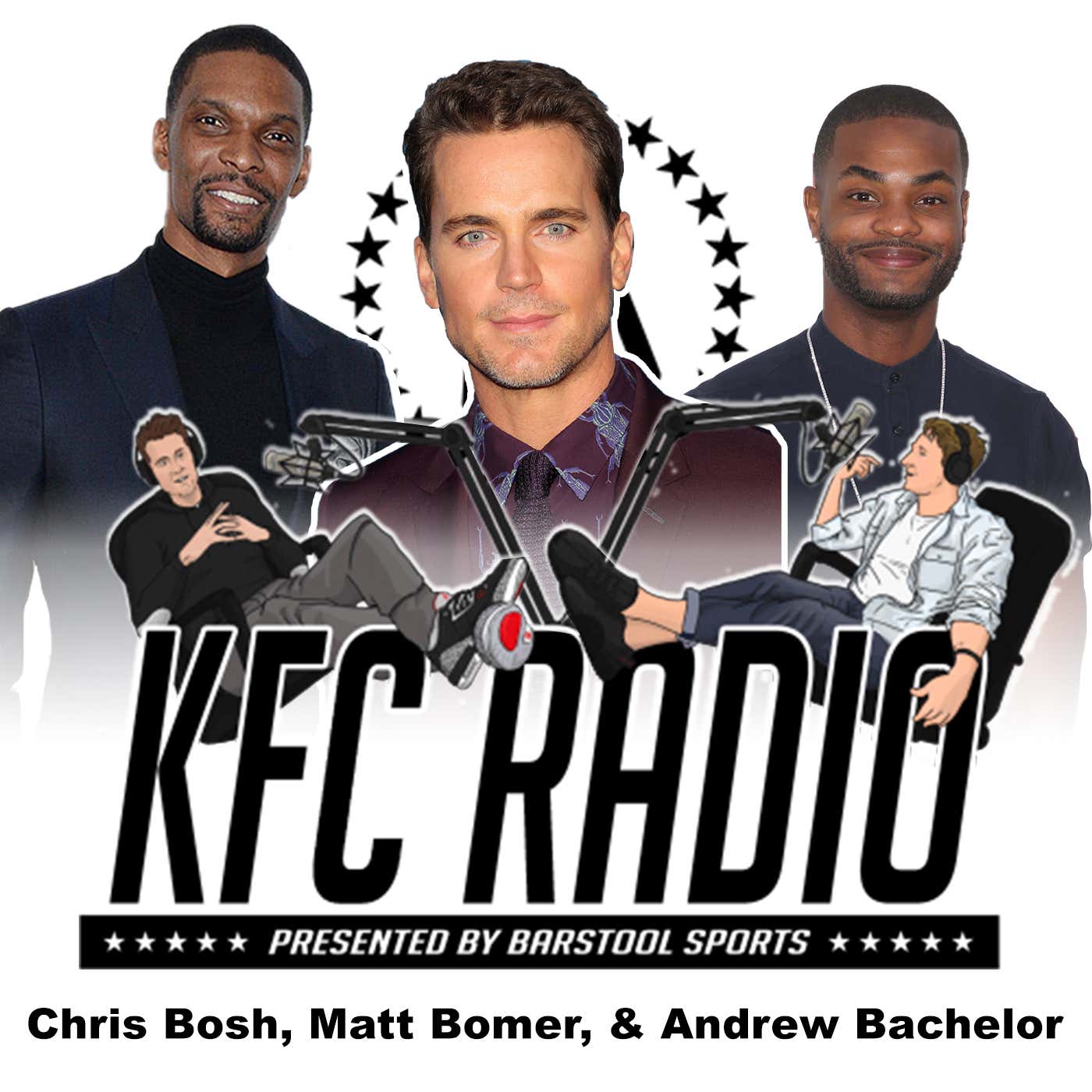 Chris Bosh, Matt Bomer, Andrew "King Bach" Bachelor, and Livin in Simp City episode artwork