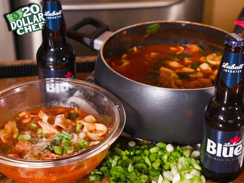 20 Dollar Chef - Chicken Sausage & Cheese Tortellini Soup