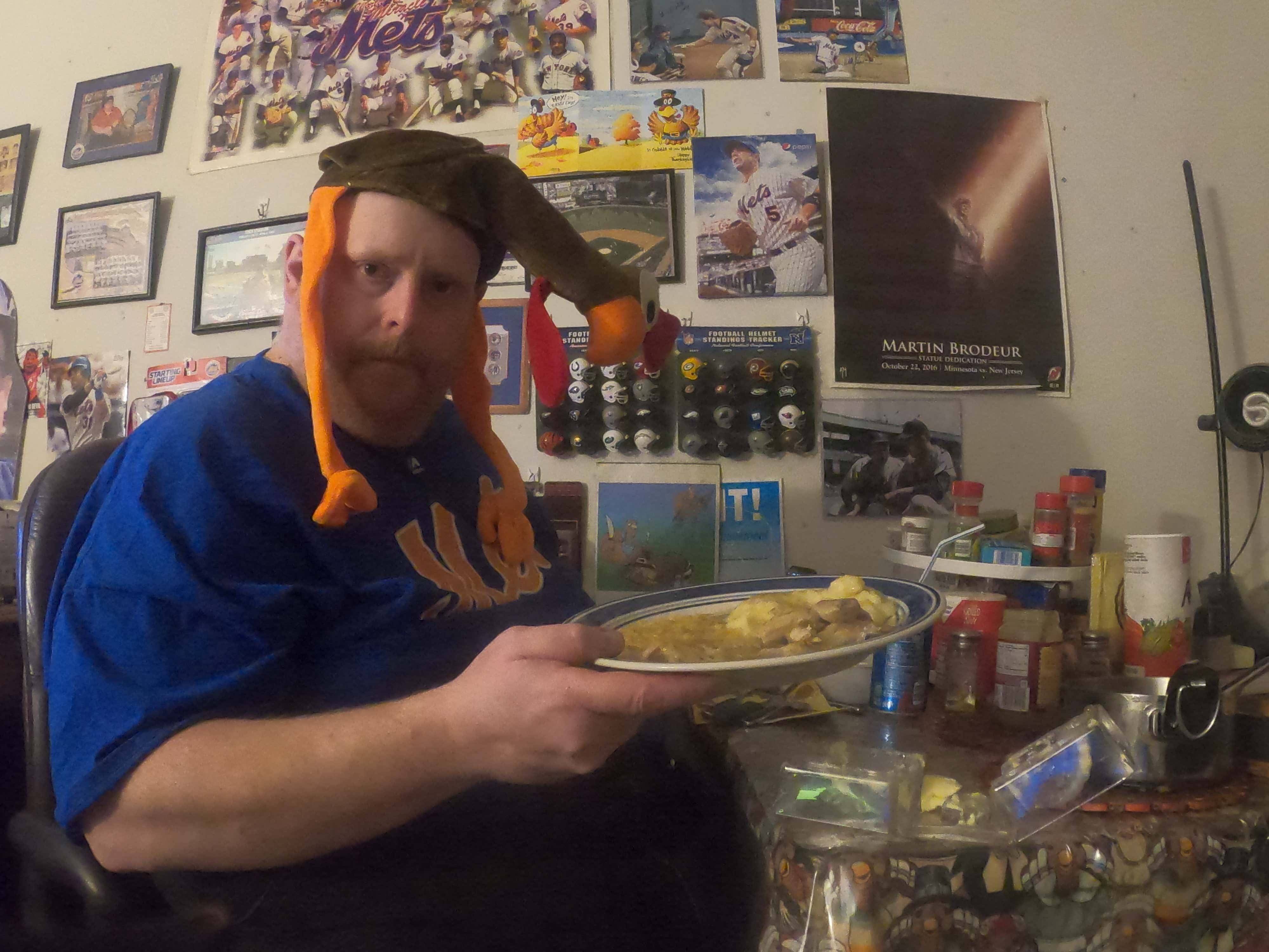 Tank Cooks Thanksgiving Leftovers