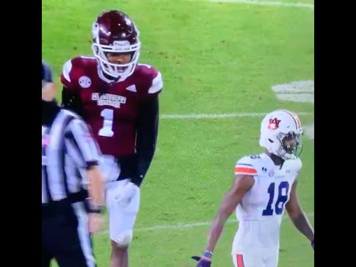 Mississippi State Cornerback Talks A Gang Of Shit, IMMEDIATELY Gets Torched For Six Right On His Head
