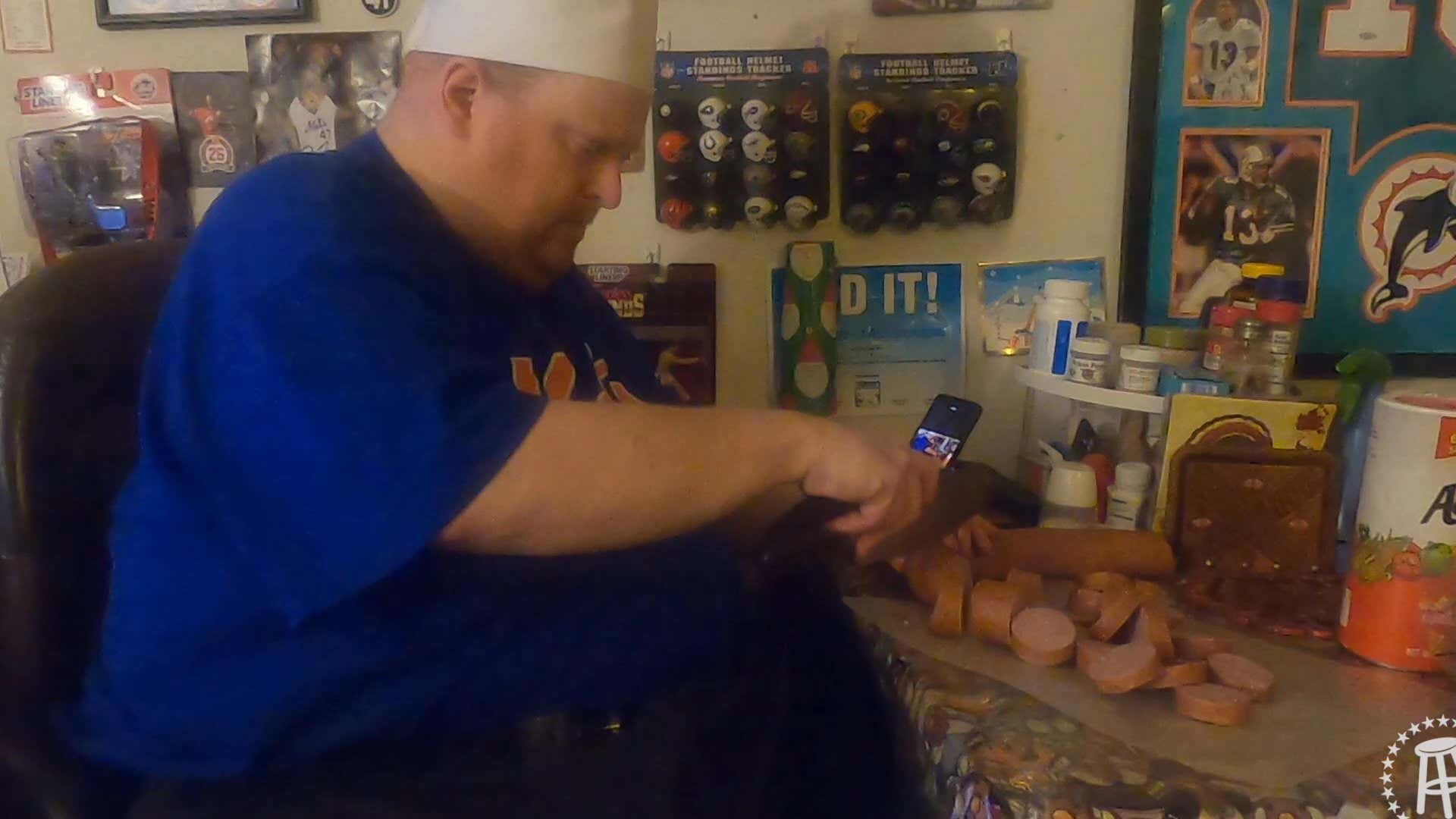 Tank Cooks Kielbasa and Potatoes