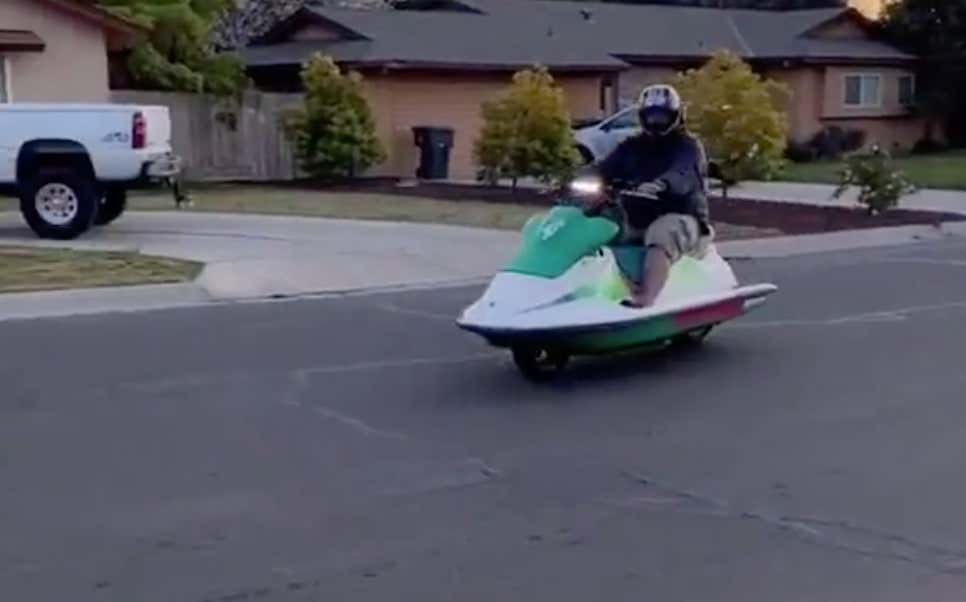 Man With A Jetski Scooter Is A First Ballot Hall Of Fame Dude
