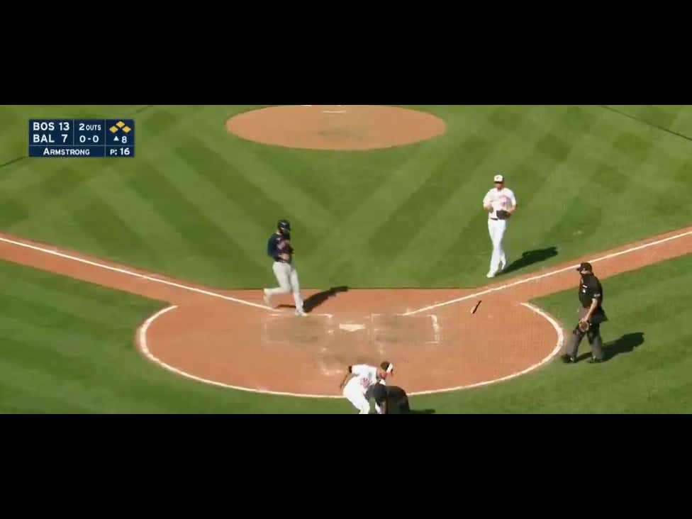 The Orioles Decided To Throw The Ball Around The Infield For The Play