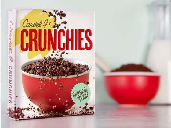 Holy Shit, Carvel Is Actually Releasing A Crunchies Cereal Tomorrow