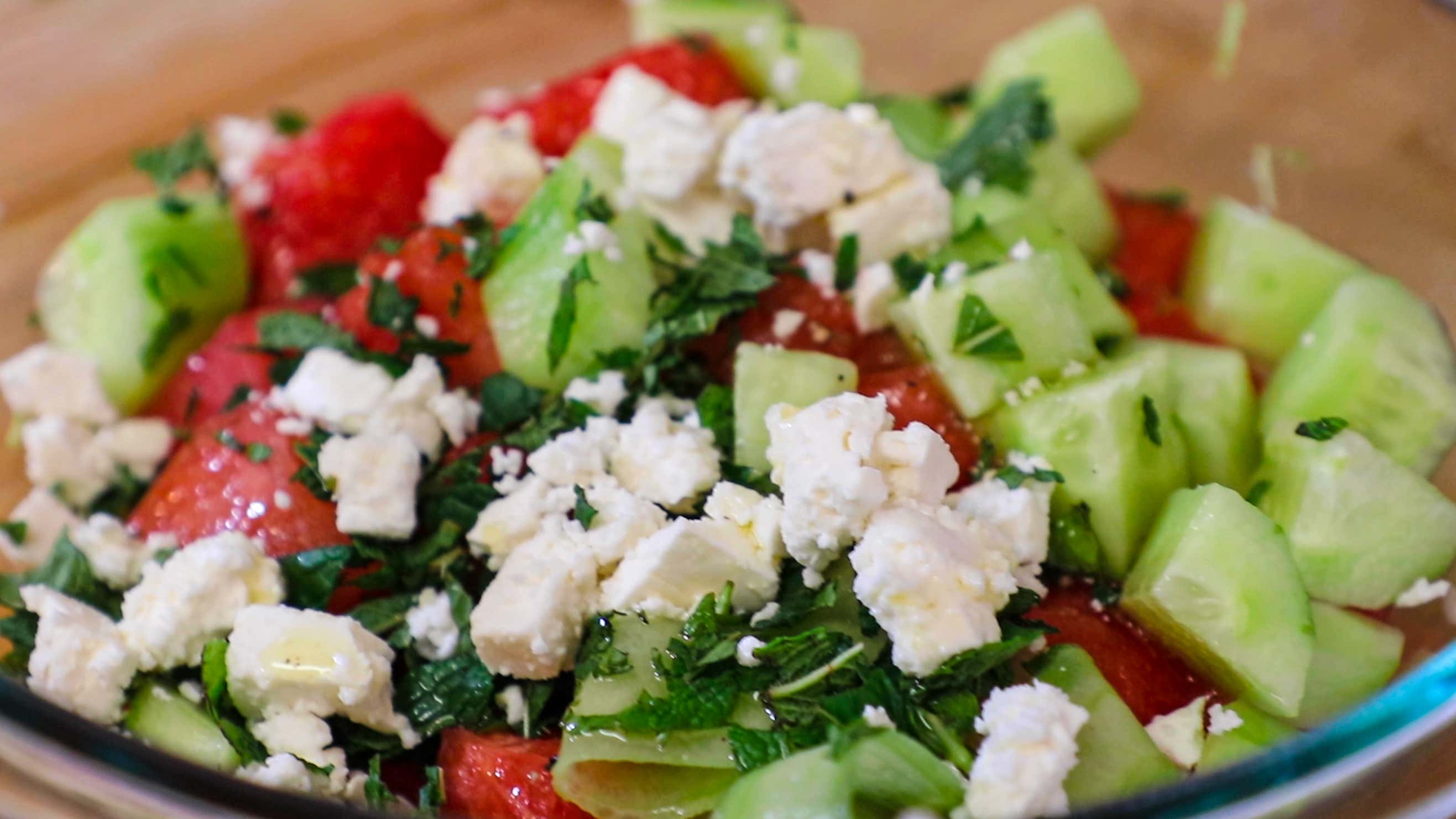 Cucumber Watermelon Summer Salad