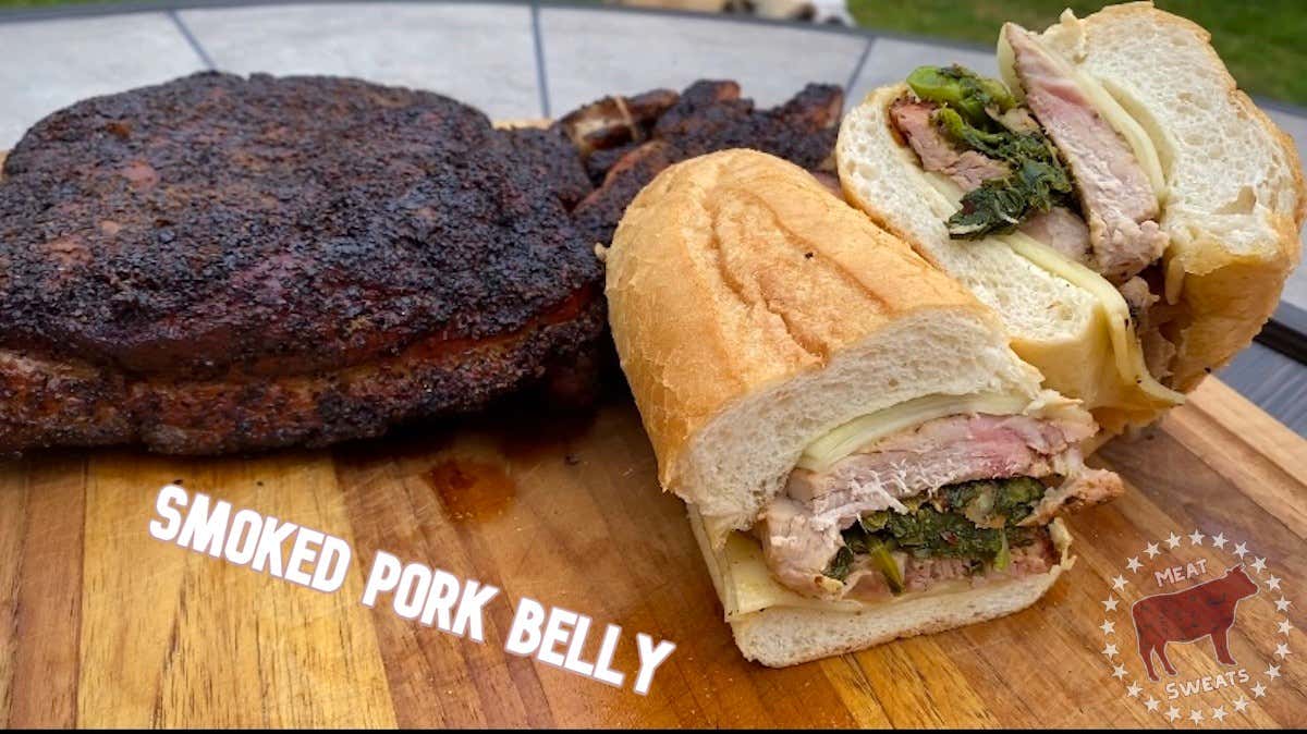 The Only Way To Make A Roast Pork Sandwich Better Is To Add Some Smoked Pork Belly To The Mix
