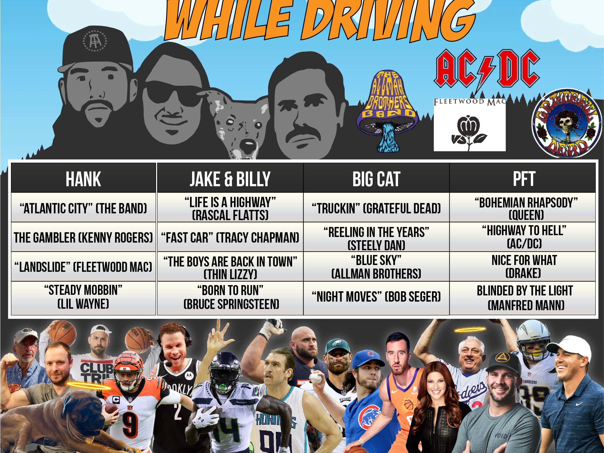 Pardon My Take Mt. Rushmore of Driving songs Playlist Barstool Sports