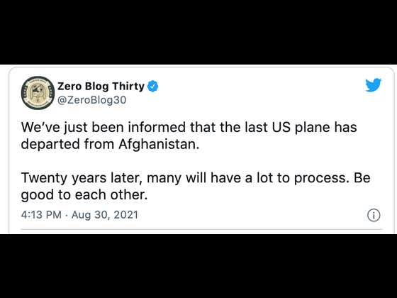 Officially Over - The Last Plane Has Left Afghanistan