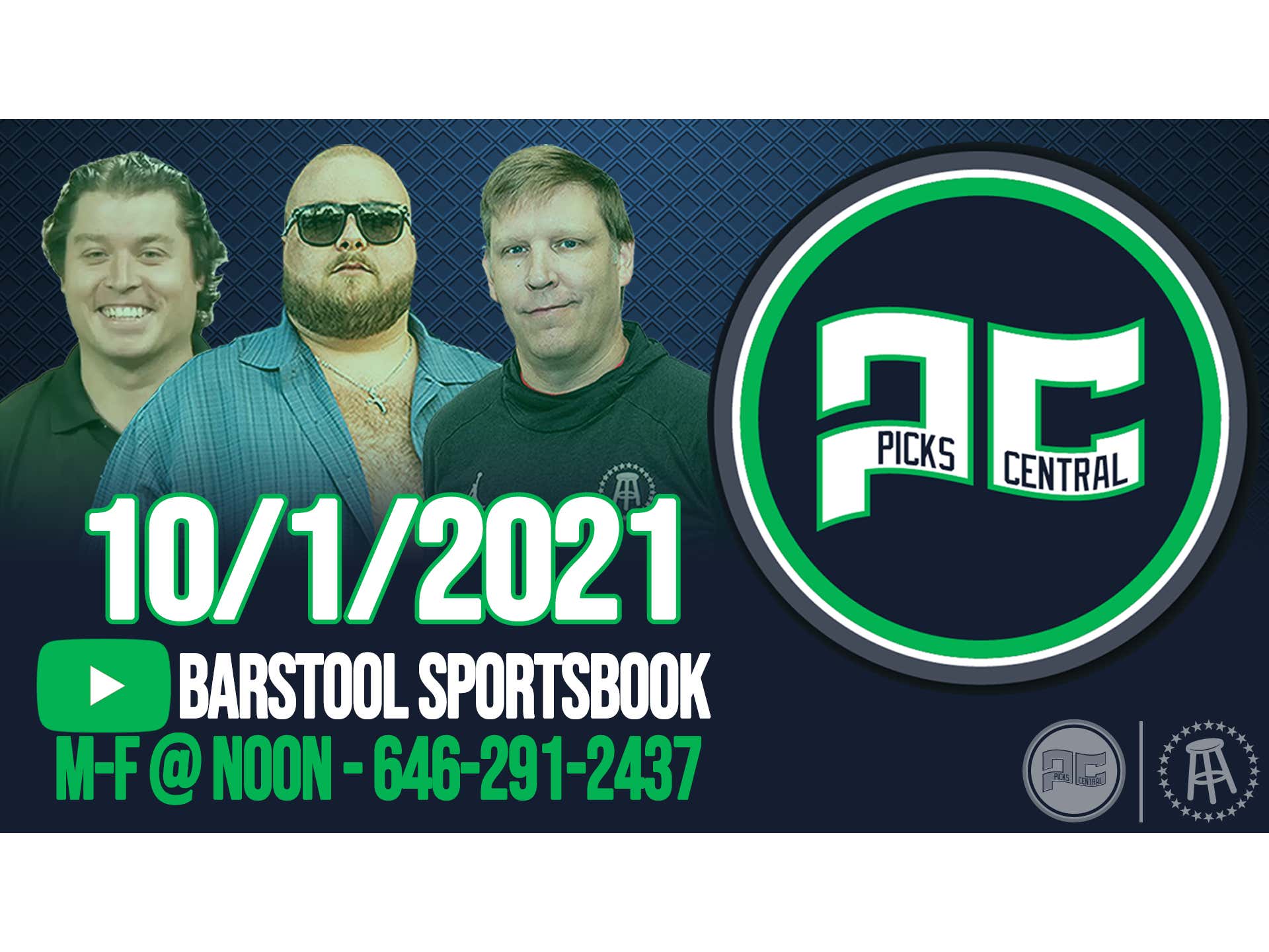 Barstool Sports Picks Central with Brandon Walker Friday, October 1st, 2021 Barstool Sports