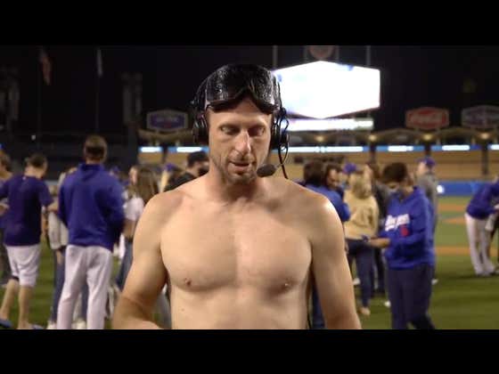 A Hammered And Shirtless Max Scherzer Gave Us A Fantastic Sound Clip After The Dodgers Win