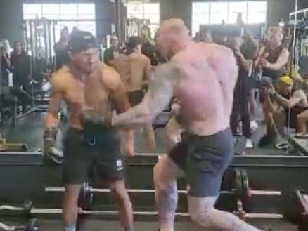 WATCH: 340 Pound Mountain From Game Of Thrones Throws Vicious Body Shot At Teofimo Lopez In A Boxing Gym