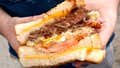 Here We Have A Burger Sandwiched Between 2 Grilled Cheeses. Literally.