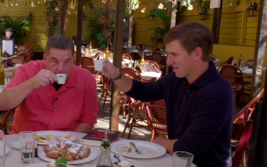 Eli Manning Having A Nice Italian Lunch With Steve Schirripa & Michael Imperioli Is Pure Bliss