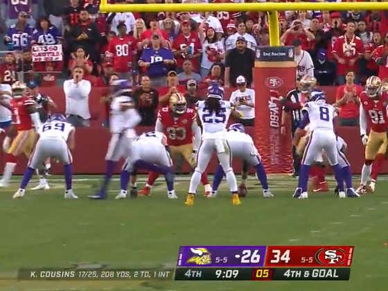 Kirk Cousins Lined Up Under His Right Guard On 4th & Goal Because God Hates The Vikings For Some Reason
