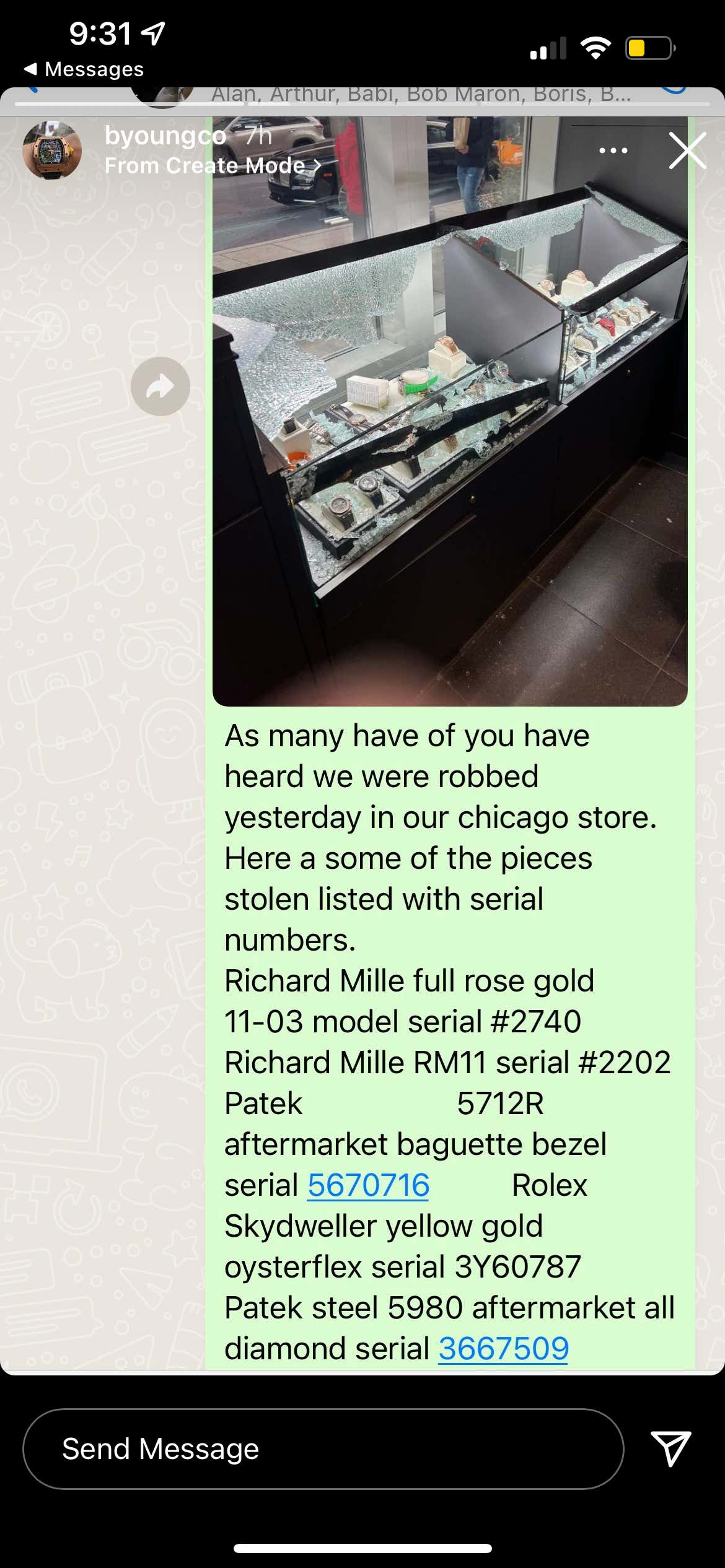 Two Men Robbed The Bentley Dealership In Downtown Chicago, During Broad