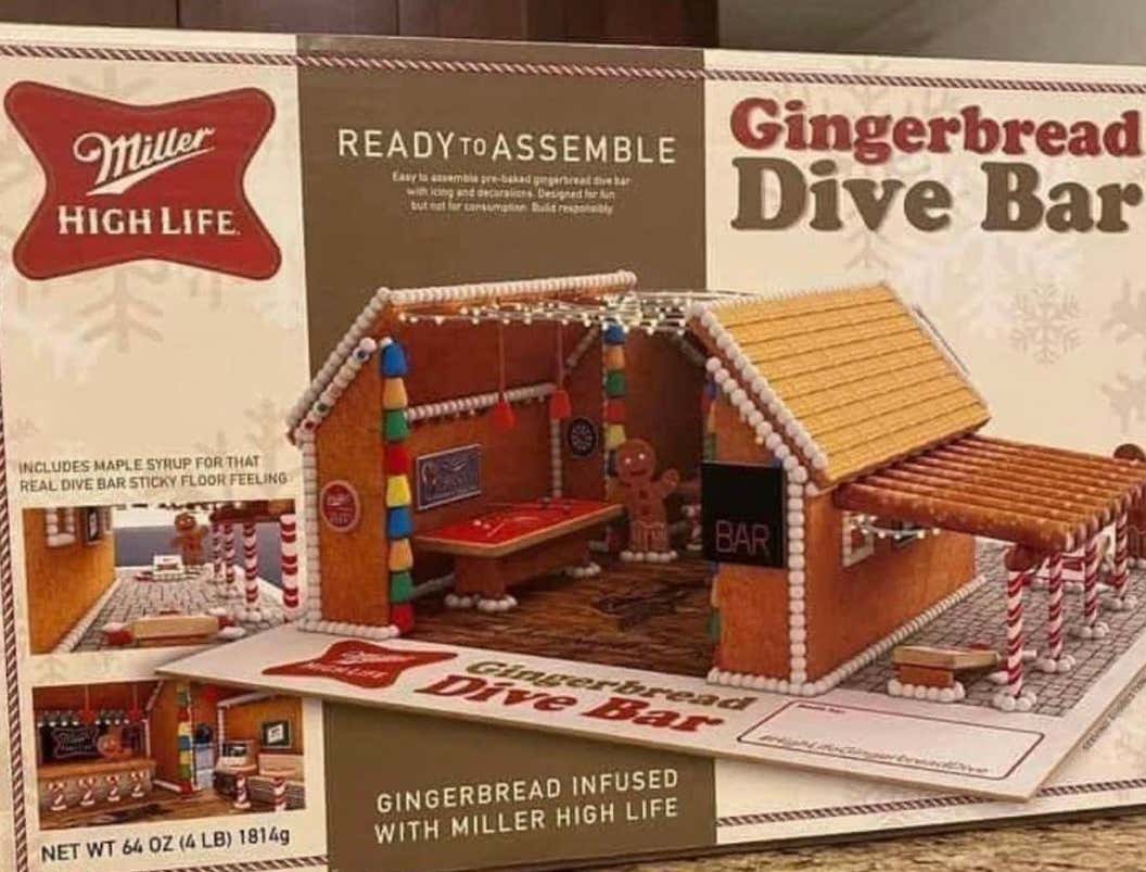 The New Miller High Life Gingerbread Dive Bar Is The Most Beautiful
