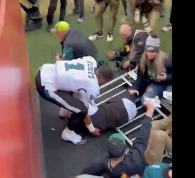 The Eagles Fans That Fell Onto The Field And Not Offered Medical Assistance Should Be Able To Sue Dan Snyder For 3 Billion Dollars For His Gross Negligence