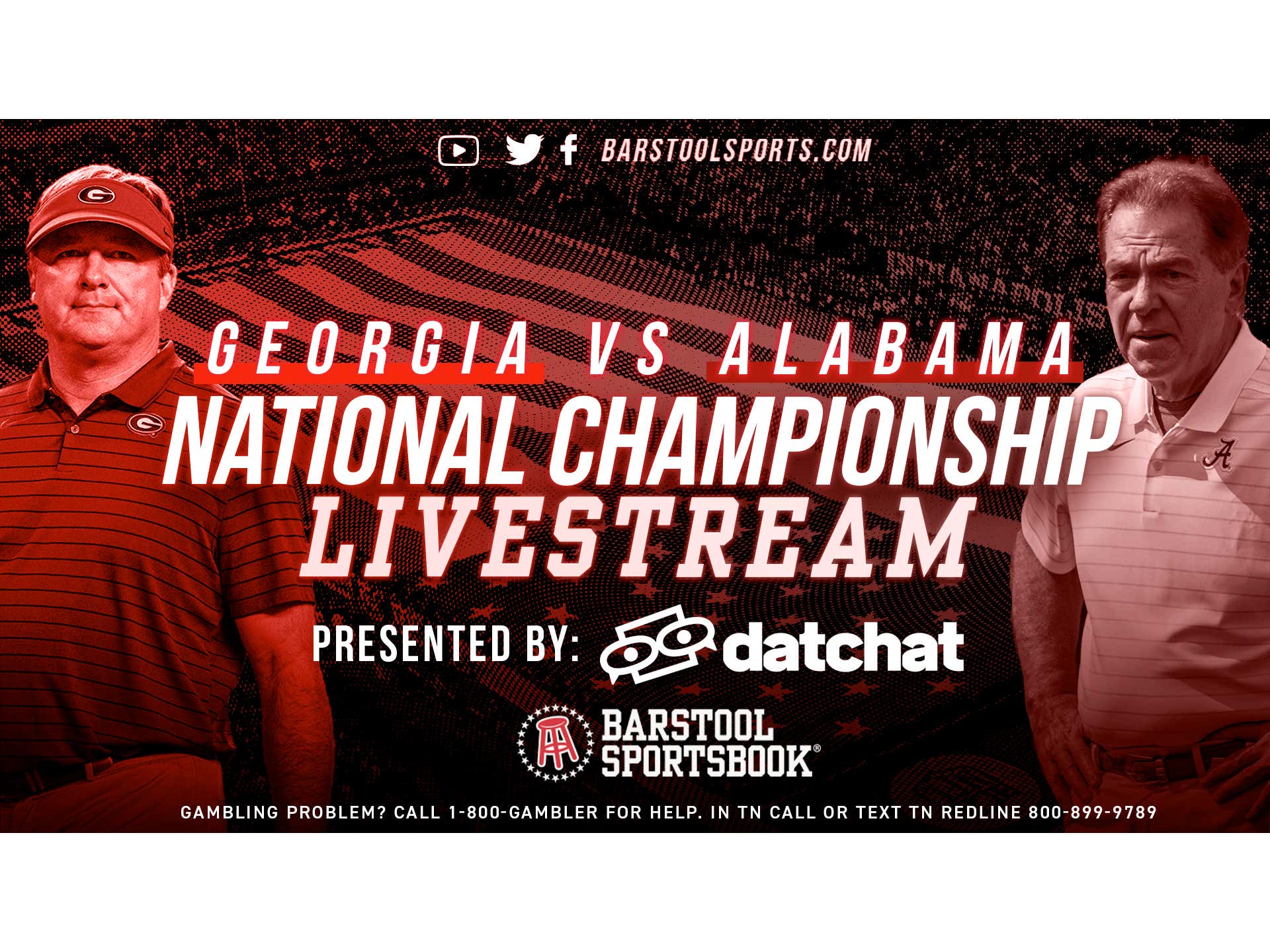 LIVE from the BarstoolSportsbook house for the National Championship