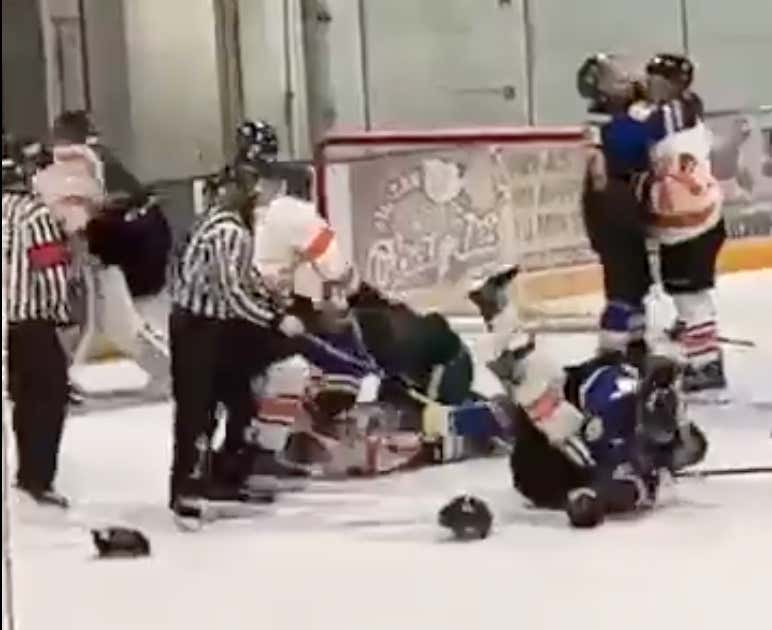 Nothing Gets The People Going Quite Like A Senior Hockey Fight