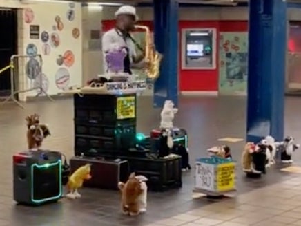 This NYC Subway Concert Of Stuffed Animals Dancing To Careless Whisper Is So Fucking Cute