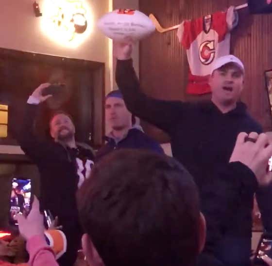 Zac Taylor Showed Up At A Cincinnati Bar After Yesterday's Bengals Win To Give A Game Ball To The Fans