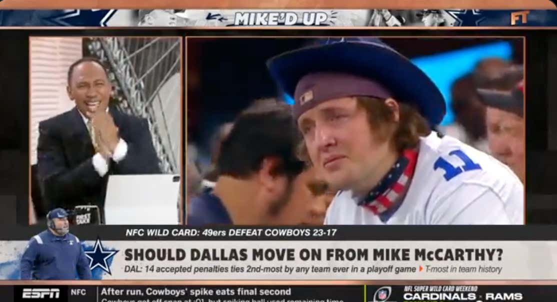 We Should Be Able To Bottle Up And Sell Stephen A Smith's Pure Joy Coming From The Cowboys Losing