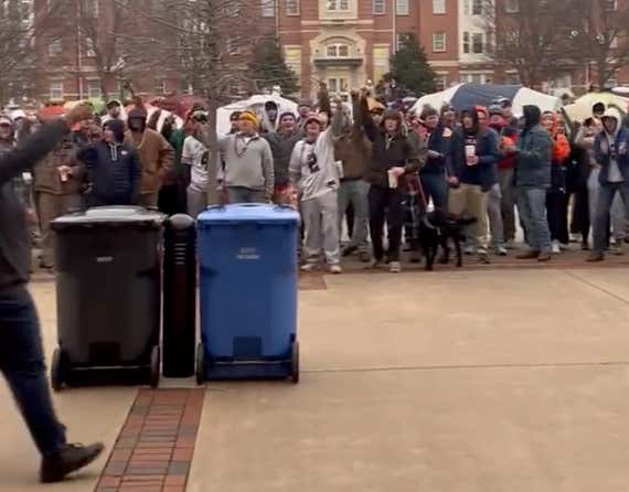 I Hope All These Auburn Fans Who Lined Up 24 Hours Early To Watch Kentucky Play Were Miserable Freezing All Night