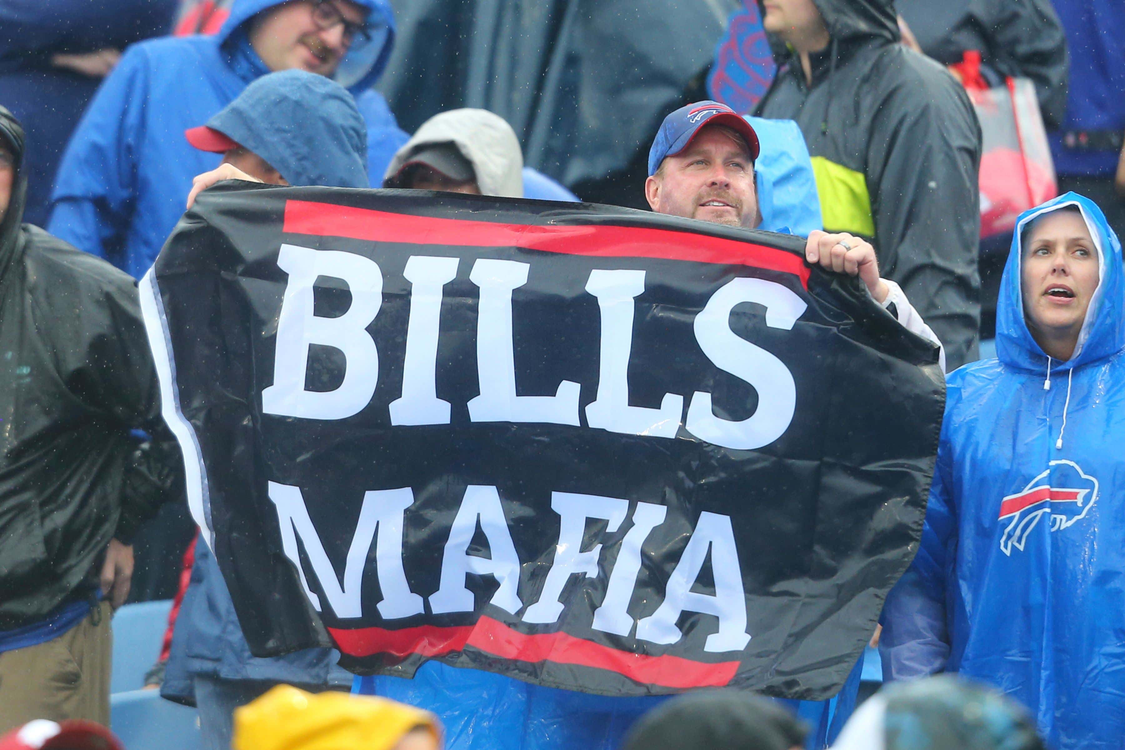 We're Bills Fans through and through, good bad and ugly,” Bills fan shows  us his fan cave