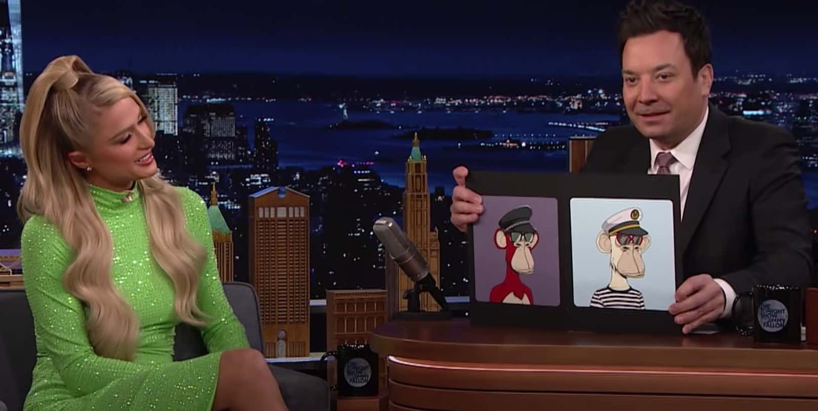 Paris Hilton and Jimmy Fallon Comparing Their BAYC NFTs Is A Wild Sign Of The Times