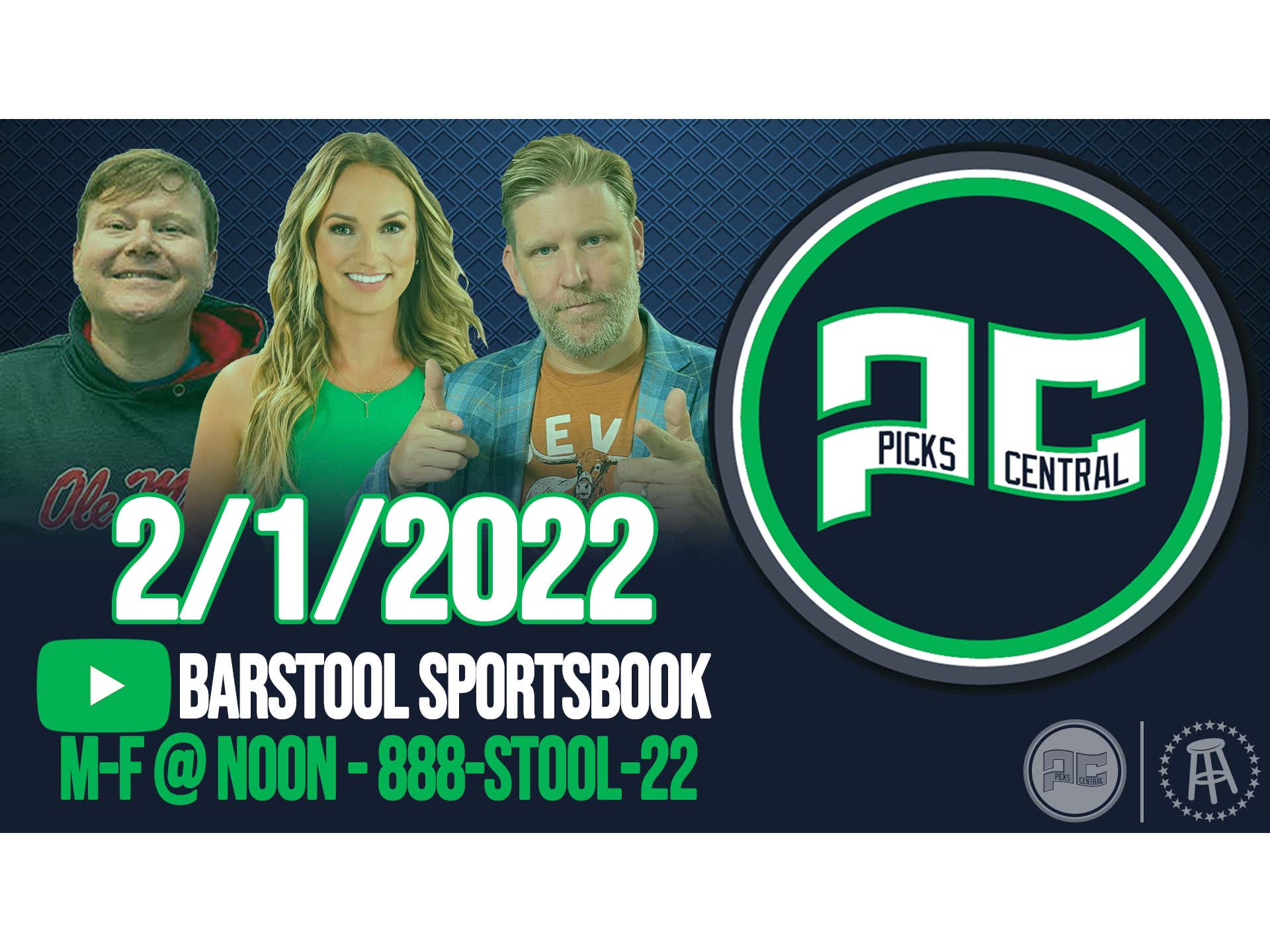 Barstool Sports Picks Central with Brandon Walker Tuesday, February