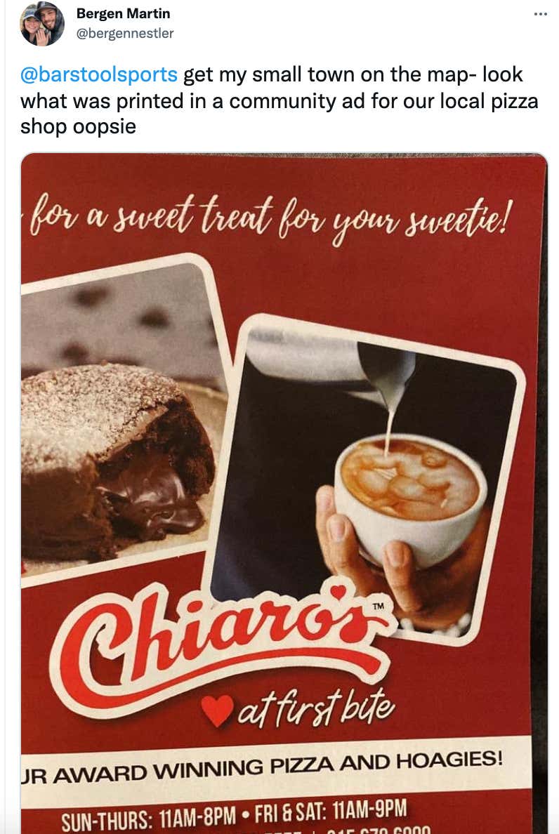 NSFW: Pennsylvania Pizza Place Accidentally Sends Out Ad With Enormous Sausage