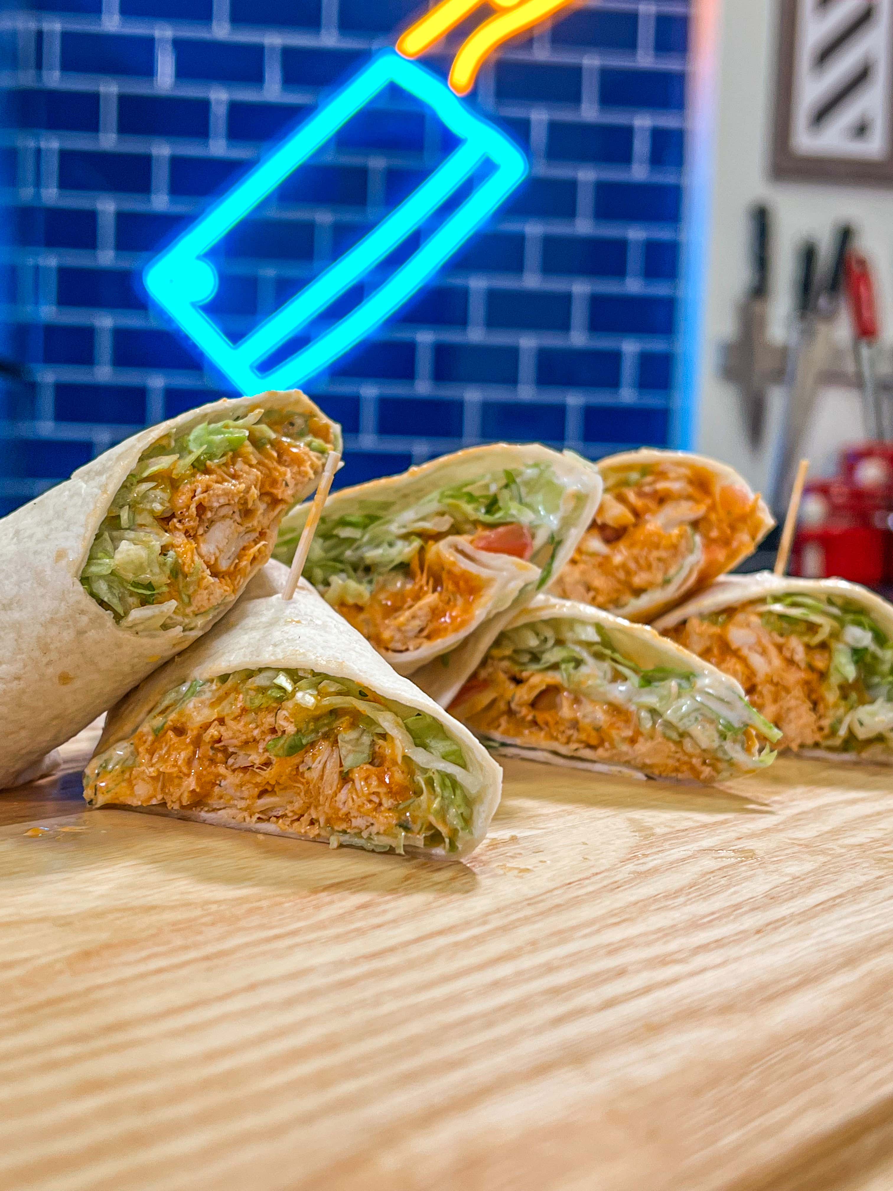 5 Minute Buffalo Chicken Wraps | Super Bowl Bites